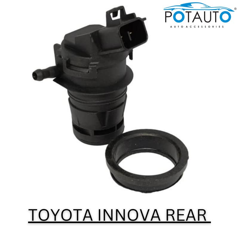 Potauto Wiper Motor Spray Pump for Clear Visibility Compatible for TOYOTA INNOVA REAR |F715 - Image 2