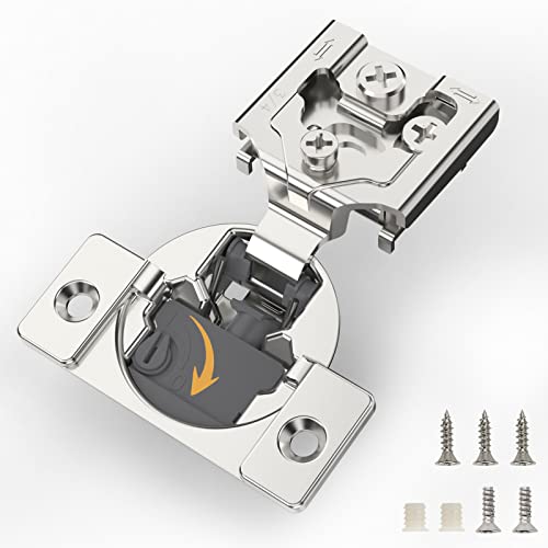 FURNIWARE [Closing Speed Control] 10 Pack 3/4 Inch Overlay Soft Close Hinges for Face Frame Cabinet, 4D Adjustment, Stainless Steel Kitchen Cabinet Hardware, 105° Open Concealed Self Closing Hinge - Image 1