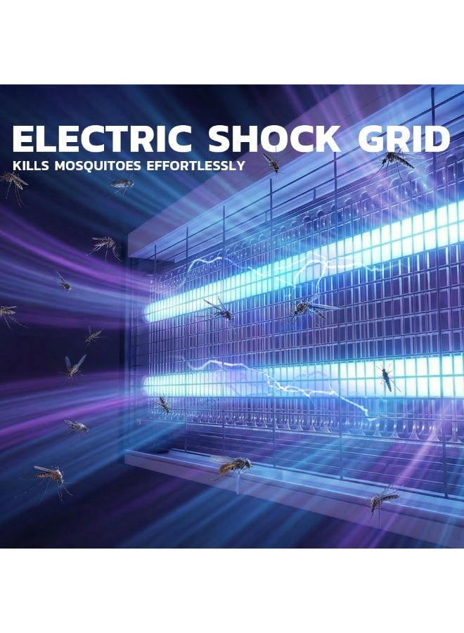 جلانس قاتل الحشرات الكهربائي 30 واط، مصيدة حشرات بالأشعة فوق البنفسجية، جهاز صاعق للذباب عالي الجهد، مصباح قاتل للبعوض 220–240 فولت، جهاز تعليق للاستخدام الداخلي والخارجي للقضاء على الحشرات في المنزل والمكتب والمطبخ - Image 4