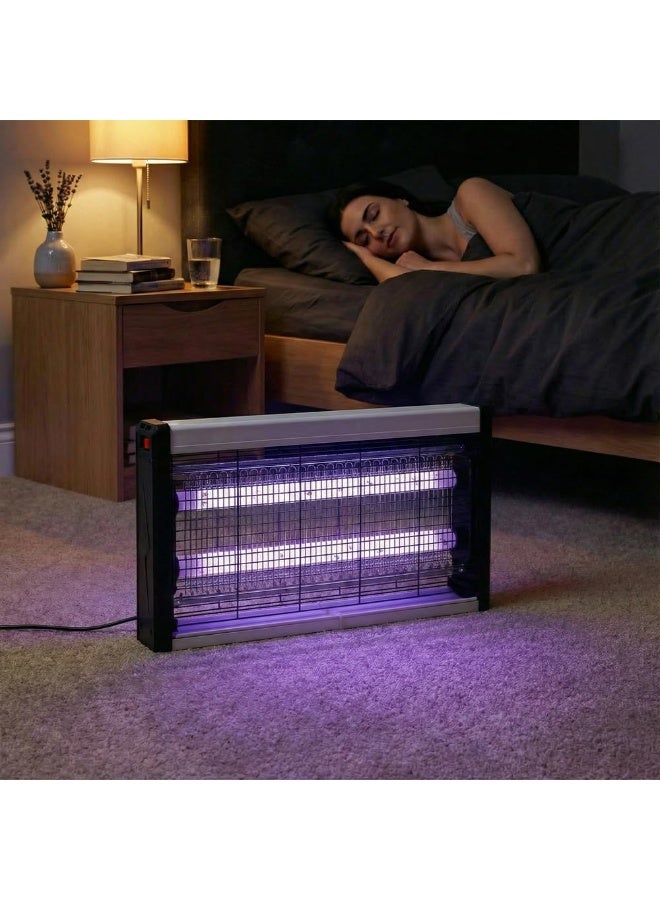 جلانس قاتل الحشرات الكهربائي 30 واط، مصيدة حشرات بالأشعة فوق البنفسجية، جهاز صاعق للذباب عالي الجهد، مصباح قاتل للبعوض 220–240 فولت، جهاز تعليق للاستخدام الداخلي والخارجي للقضاء على الحشرات في المنزل والمكتب والمطبخ - Image 2