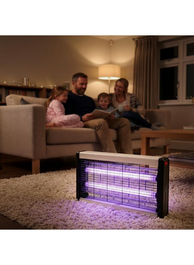 جلانس قاتل الحشرات الكهربائي 30 واط، مصيدة حشرات بالأشعة فوق البنفسجية، جهاز صاعق للذباب عالي الجهد، مصباح قاتل للبعوض 220–240 فولت، جهاز تعليق للاستخدام الداخلي والخارجي للقضاء على الحشرات في المنزل والمكتب والمطبخ - Image 3