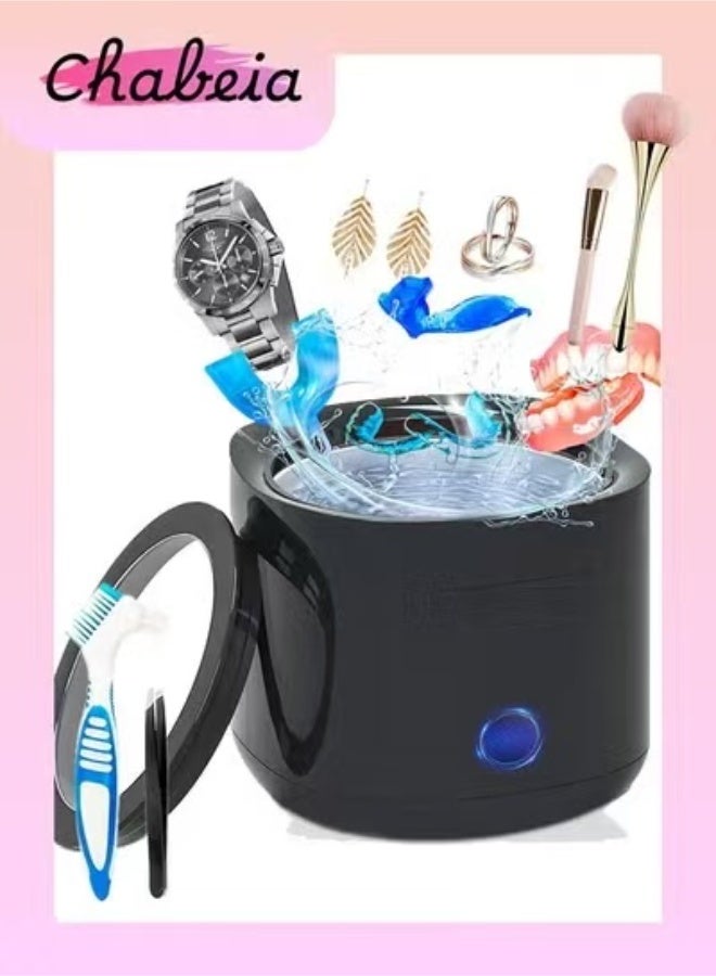Ultrasonic Cleaner – 42kHz Denture Cleaning Machine, 180ML Portable Dental Pod for Retainers, Aligners, Braces, and Mouth Guards - Image 1