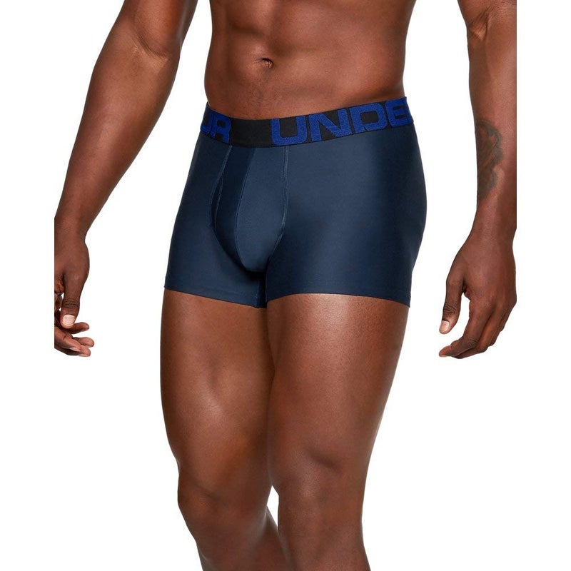 Under Armour Mens Tech 3-inch Boxerjock 1-Pack, Academy Blue (408)/Royal, X-Small - Image 2