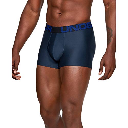 Under Armour Mens Tech 3-inch Boxerjock 1-Pack, Academy Blue (408)/Royal, X-Small - Image 1