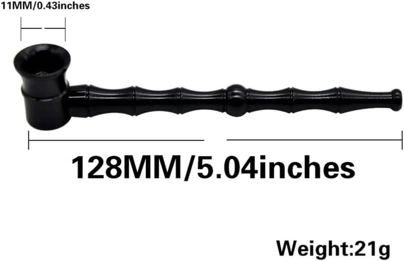 klarako Pipes, Detachable Portable Pipes, Shape Smoking Pipes Metal Pipes Great Gifts for Men, Fathers Day 1pcs (Black) - Image 2