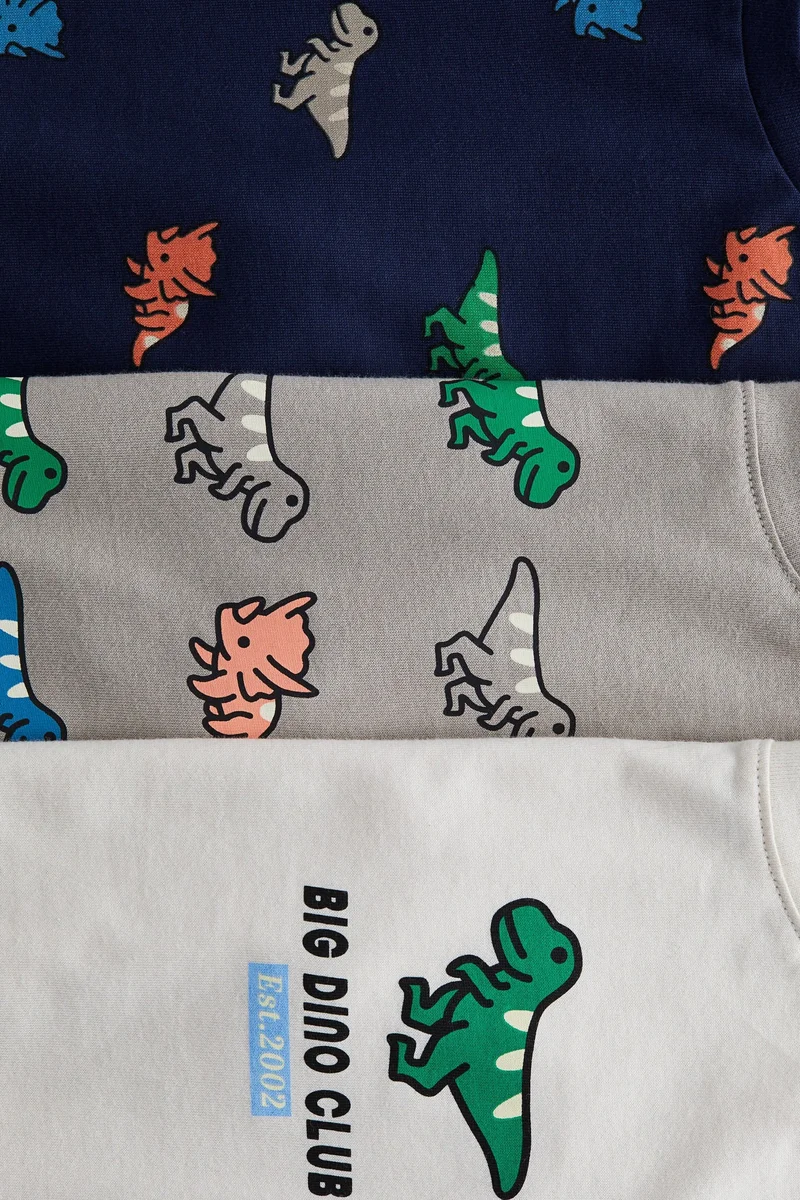 H&M 3-pack printed T-shirts