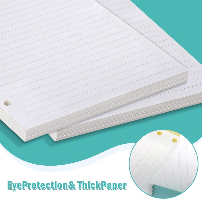 OMEYA A5 Refill Paper, 280 Pages A5 Loose Leaf Paper 6 Hole Notebook Refills for 6 Ring Refillable Binder Notebook Planner Diary Journals Painting Personal Organiser-Line Pages - Image 5