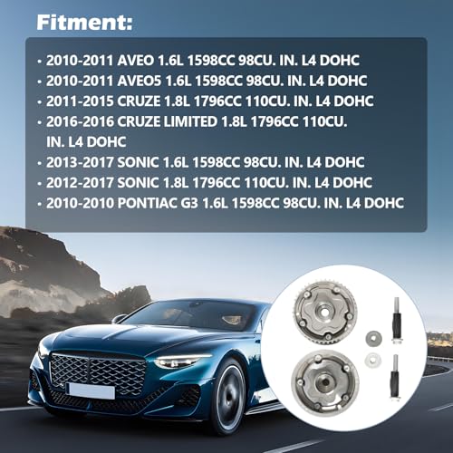 INGKAN 1pair Intake & Exhaust Timing Camshaft Cam Gear 55567049 55567048 Fits for Cruze Sonic Cruze1.8l 1.6l Aftermarket Part - Image 2
