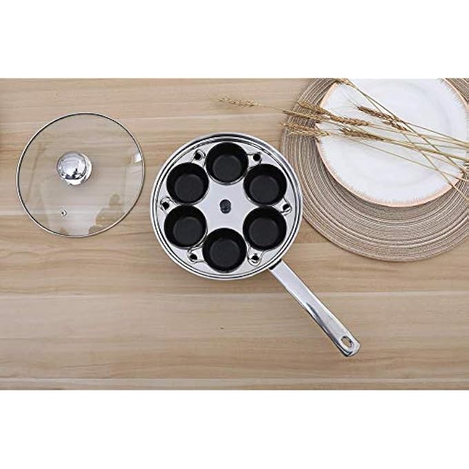 RUNZI Egg Poacher Pan  Stainless Steel Poached Egg Cooker  Perfect Poached Egg Maker  Induction Cooktop Egg Poachers Cookware Set With 6 Nonstick Large Silicone Egg Poacher Cups - Image 3
