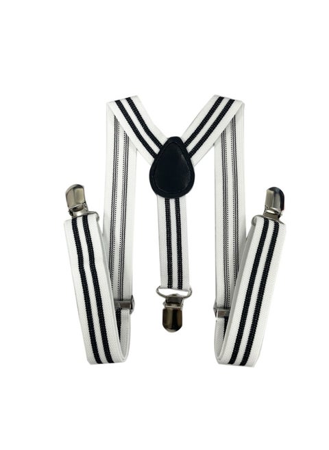 حمالات بمشبك Y قوي قابل للتعديل للأولاد والأطفال والرضع والبنات والرضع والرضيع （أبيض 、أسود 、أسود）