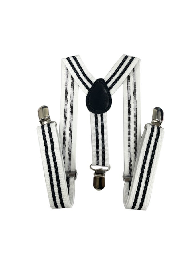 حمالات بمشبك Y قوي قابل للتعديل للأولاد والأطفال والرضع والبنات والرضع والرضيع （أبيض 、أسود 、أسود） - Image 1