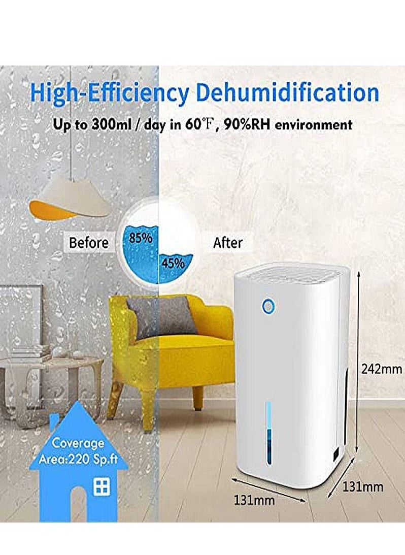 Arabest Dehumidifier Portable Electric Dehumidifier Small Quiet Dehumidifier Suitable for Bedroom Bathroom Wardrobe Basement Office 850ml  - Image 2