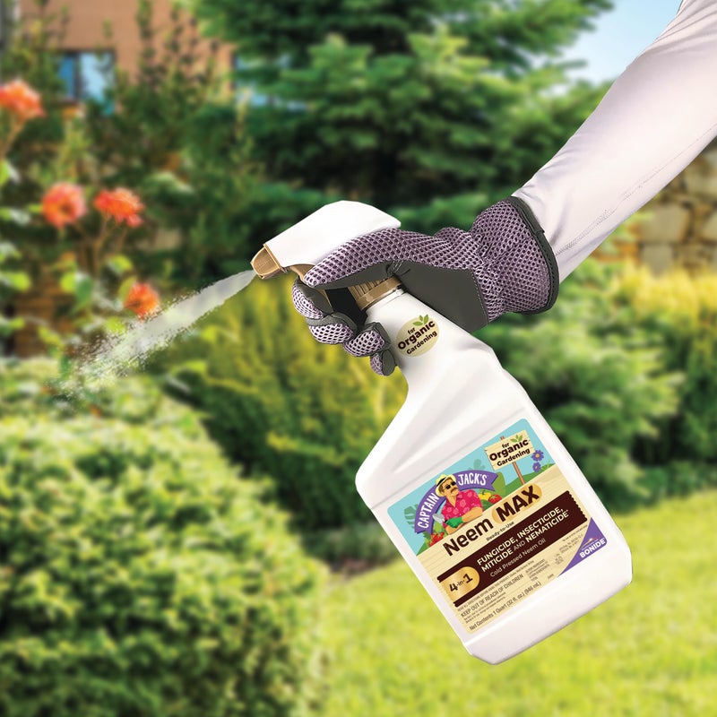 Bonide Captain Jack's Neem Max, 32 oz Ready-to-Use Spray Cold Pressed Neem Oil, Multi-Purpose Insecticide, Fungicide, Miticide and Nematicide for Organic Gardening - Image 2