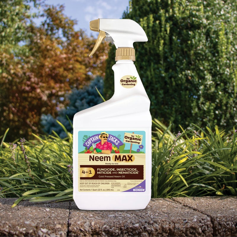 Bonide Captain Jack's Neem Max, 32 oz Ready-to-Use Spray Cold Pressed Neem Oil, Multi-Purpose Insecticide, Fungicide, Miticide and Nematicide for Organic Gardening - Image 3