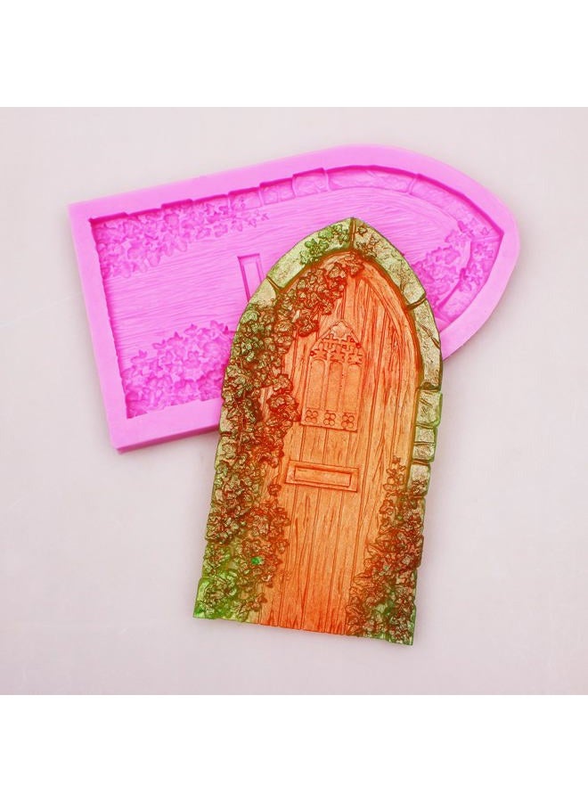 acvcatto Fairy Garden Door Fondant Molds, Enchanted Vintage Treehouse Silicone Chocolate Molds, Cake Decorating Baking Molds for Pudding Jelly Cookie Candy Gum Dessert Clay Resin DIY Craft - Image 5