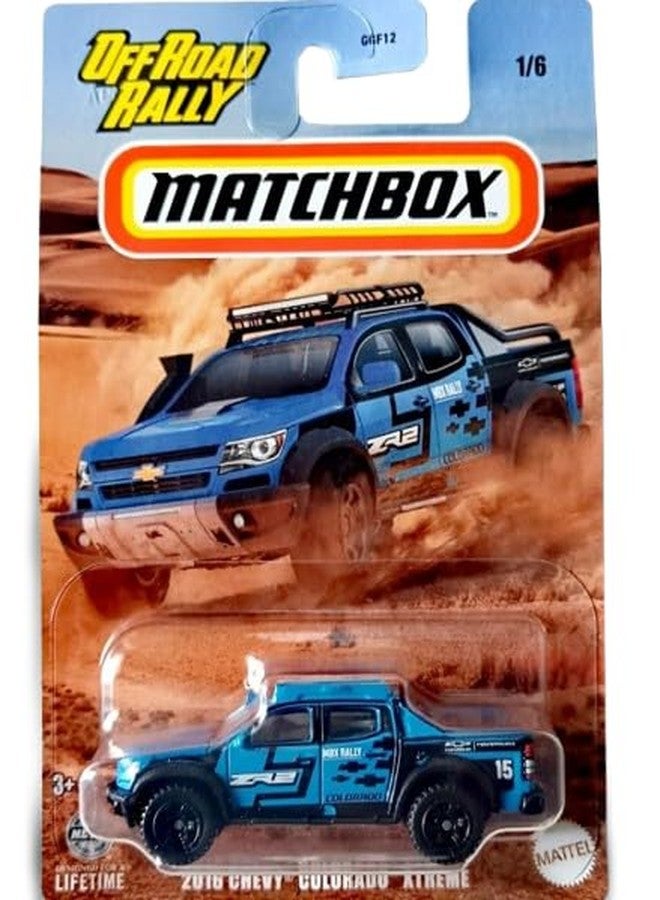 Matchbox 2016 Chevy Colorado Xtreme 1:64 Die-Cast Off-Road Rally Vehicle, Blue 1/6