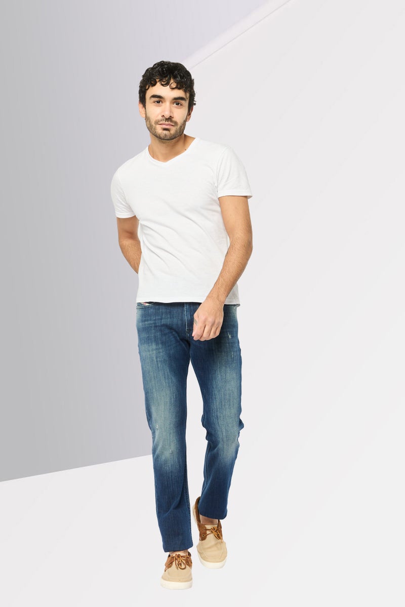 DIESEL Men 1979 Sleenker Skinny Fit Washed Stretchable Jeans, Blue - Image 2