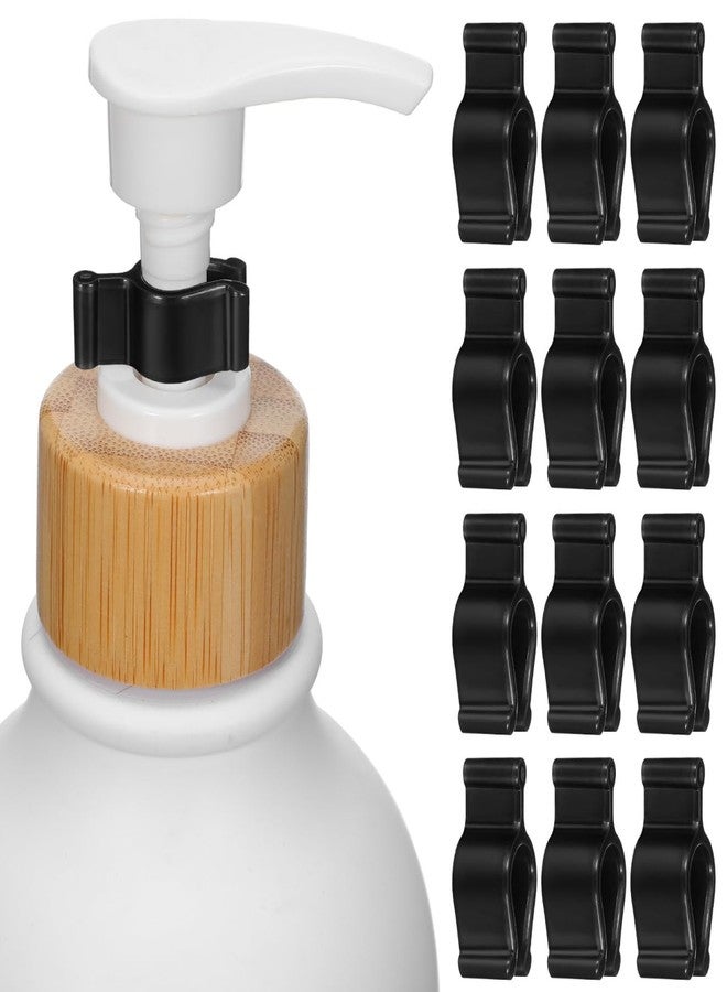 Garneck 30pcs Pump Dispenser Lock Clips: Leakproof Bottle Clips for Lotion Shampoo Oil Bottles Travel Cosmetic Pump Collar Lock Caps, Black PP Plastic - Image 1