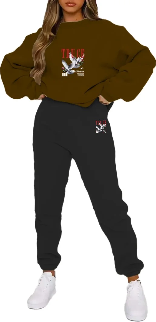 دوغ فش Tracksuit Oversize Dovegraphic Printed Tracksuit Brown