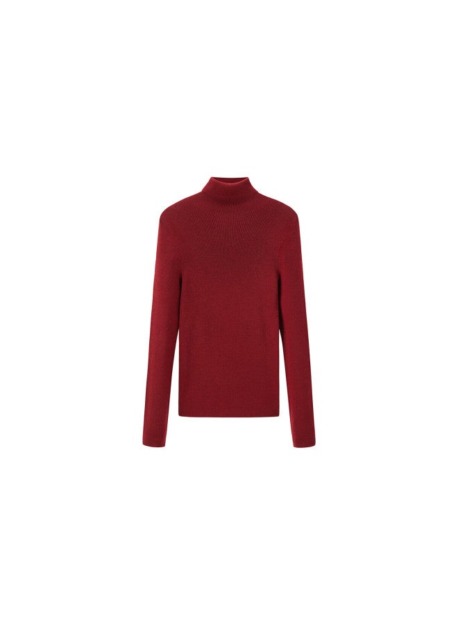 Waxbird Peacebird Women's Seamless Knitwear Base Layer Sweater High Neck Courage Red S - Image 4