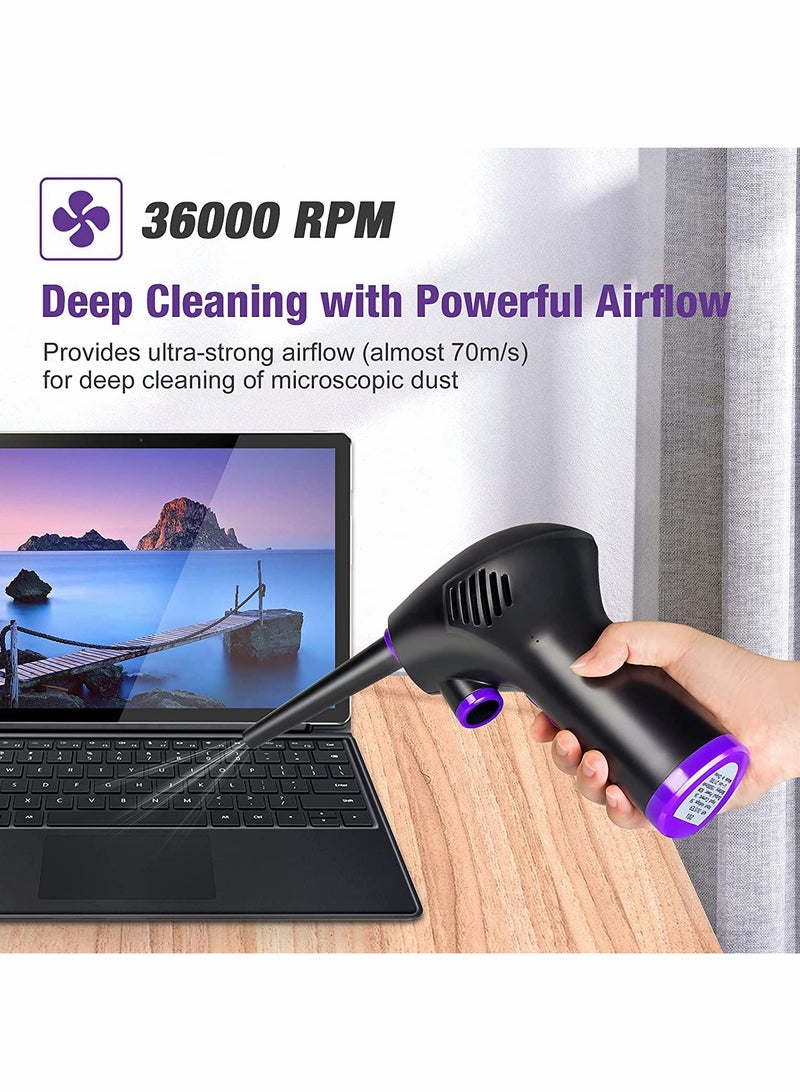 Environmentally Friendly Cordless Air Duster for PC, Laptop, Electronics, Home Cleaning - Non-toxic Spray Can Alternative - Keyboard Cleaner for Computer and Sofa - Image 5
