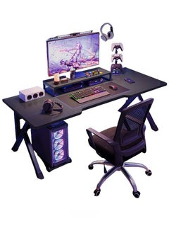 OHAHO K Shaped Gaming Desk 120cm Computer Table Home Office Computer Desk Table Large Desktop Easy to assemble  - Image 1