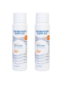 The Seaweed Bath Co. Seaweed Bath Co Detox Body Wash Orange Cedar Scent 12 Ounce Pack of 2 Shower Gel for Men  Women Vegan Paraben Free Sulfate Free Cruelty Free 