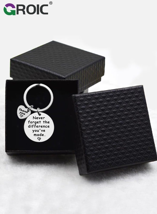 GROIC Car Keychain Birthday Gifts for Boyfriend Husband Love Keychain Valentines Gifts for Wife Girlfriend Anniversary Present,''Never forget the difference you've made'' Key Chain  - Image 4