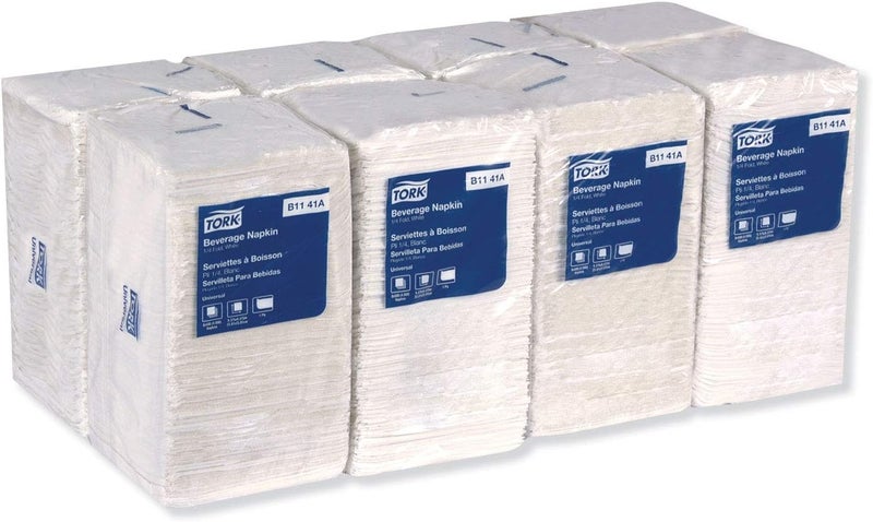 Tork SCA na Tork B1141A Universal Beverage White 1Ply 14 Fold Width x 938 Length Case of 8 500 per Pack 4000 Napkins 938 x 938 - Image 5