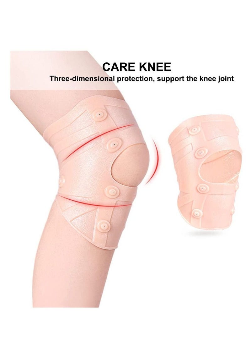 Y&D Knee Brace Ultra Thin Silicone Compression Sleeve Support Waterproof Magnetic Massage Pad Protector Relief Pain for Meniscus Tear Arthritis Ligament Injury Recovery (L Size)  - Image 5