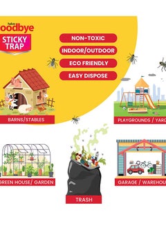 Goodbye Sticky Trap For Flying Insect 5pcs - Effective Indoor Insect Control  - Image 4