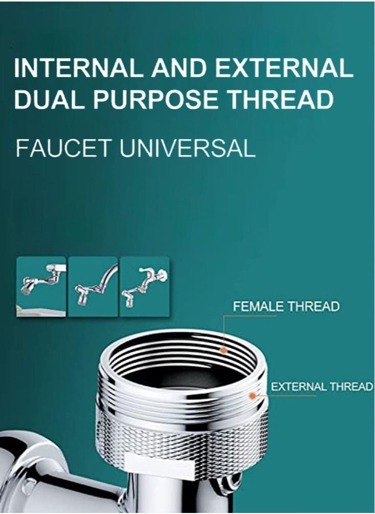 Perfii - Swivel Faucet Kitchen Sink Water Aerator with the 1080 degree Swivel Faucet Aerator Universal AntiSplash Adapter with Dual Water Outlet Modes and 4 Layer Filter - Image 1