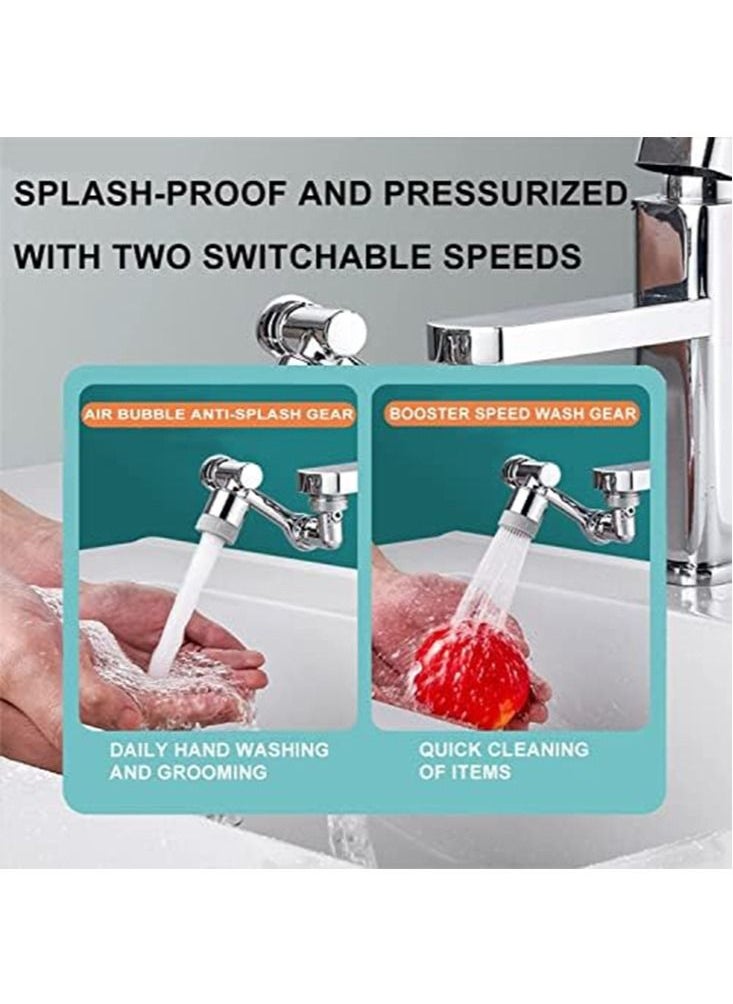 Perfii - Swivel Faucet Kitchen Sink Water Aerator with the 1080 degree Swivel Faucet Aerator Universal AntiSplash Adapter with Dual Water Outlet Modes and 4 Layer Filter - Image 1