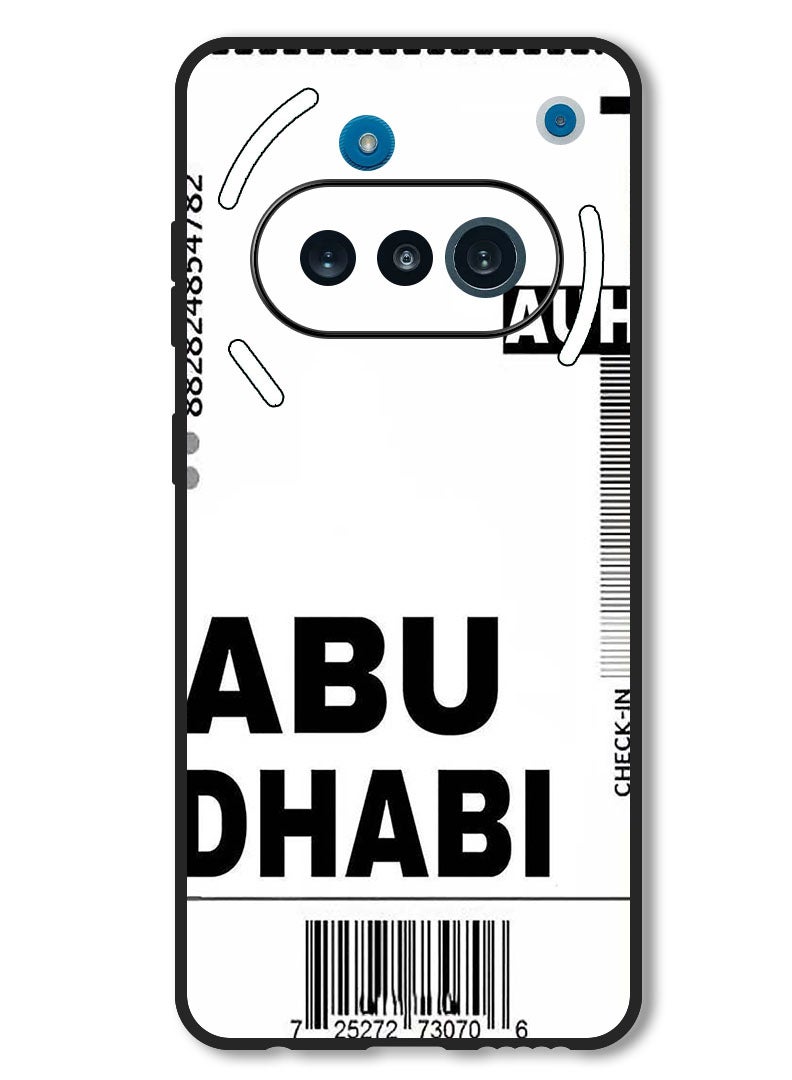 Theodor Case Compatible with Nothing Phone 3a Protection Shockproof Bumper Cover AUH boarding pass - Image 1