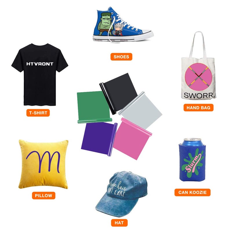 HTVRONT HTV Vinyl Rolls Heat Transfer Vinyl - 12" x 8ft Green HTV Vinyl for Shirts, Iron on Vinyl for All Cutting Machine - Easy to Cut & Weed for Heat Vinyl Design (Green) - Image 2