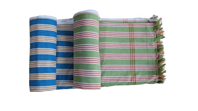 ASH Traders Bath towels Khadi Cotton Manufactured SIRCILLA 33 * 66 inches (Pack of 2 PCS).Large Size Pure Cotton Multi Colour Towels Suitable for All Men and Women - Image 2