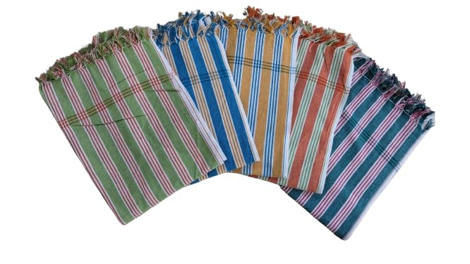 ASH Traders Bath towels Khadi Cotton Manufactured SIRCILLA 33 * 66 inches (Pack of 2 PCS).Large Size Pure Cotton Multi Colour Towels Suitable for All Men and Women - Image 3