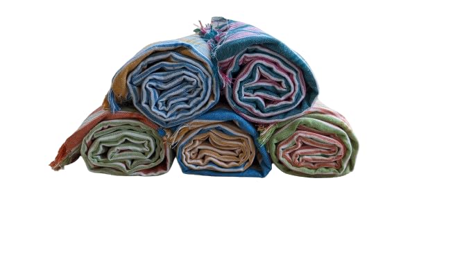 ASH Traders Bath towels Khadi Cotton Manufactured SIRCILLA 33 * 66 inches (Pack of 2 PCS).Large Size Pure Cotton Multi Colour Towels Suitable for All Men and Women - Image 4
