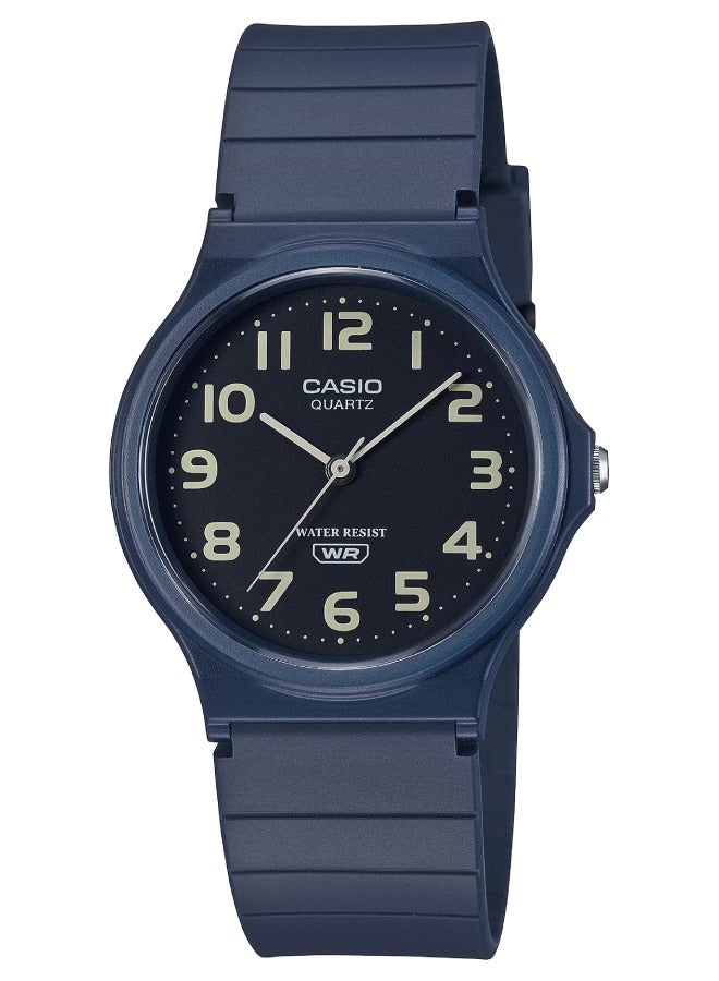 CASIO Unisex Analog Water Resistant Resin Band Watch MQ-24UC-2B