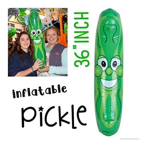 GIANT Inflatable Pickle Head  Beach Pool Float Noodle Gag Prank Joke Party Fun