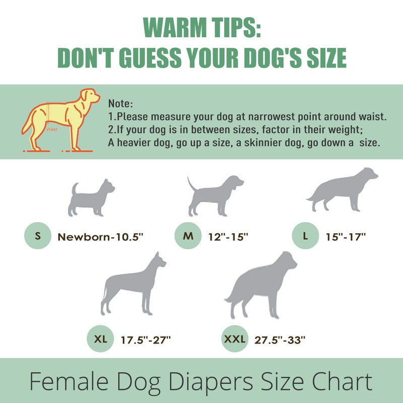 wegreeco Washable Female Dog Diapers (3 Pack), Highly Absorbent Dog Diapers for Female Dogs, Female Dog Diapers for Dogs in Heat, Period, Incontinence (Zebra, Giraffe, Spotty, Medium) - Image 3