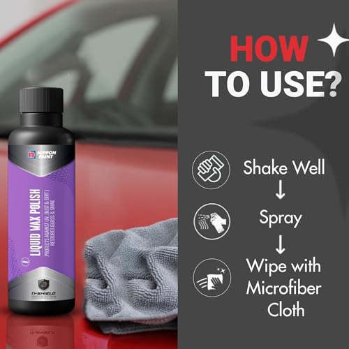 Nippon Paint n-Shield Liquid Wax Polish 250ml | Restores Car Paint Gloss, Protects from UV, Dust & Water, Long Lasting Shine - Image 4