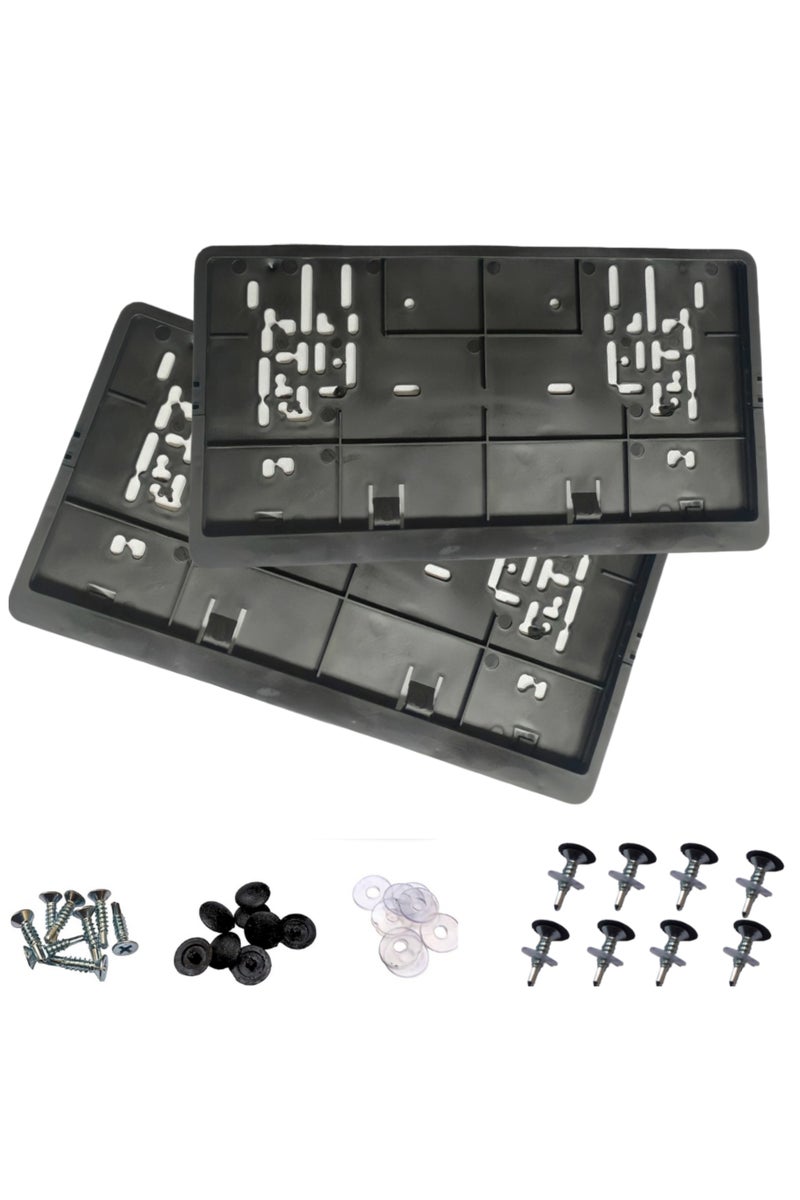 إيتافا إطار لوحة أرقام السيارة القصير – دبي | حامل لوحة رقم مع 8 براغي تثبيت | غطاء لوحات فاخر | حماية أمامية وخلفية للسيارات – لإمارة دبي - Image 2