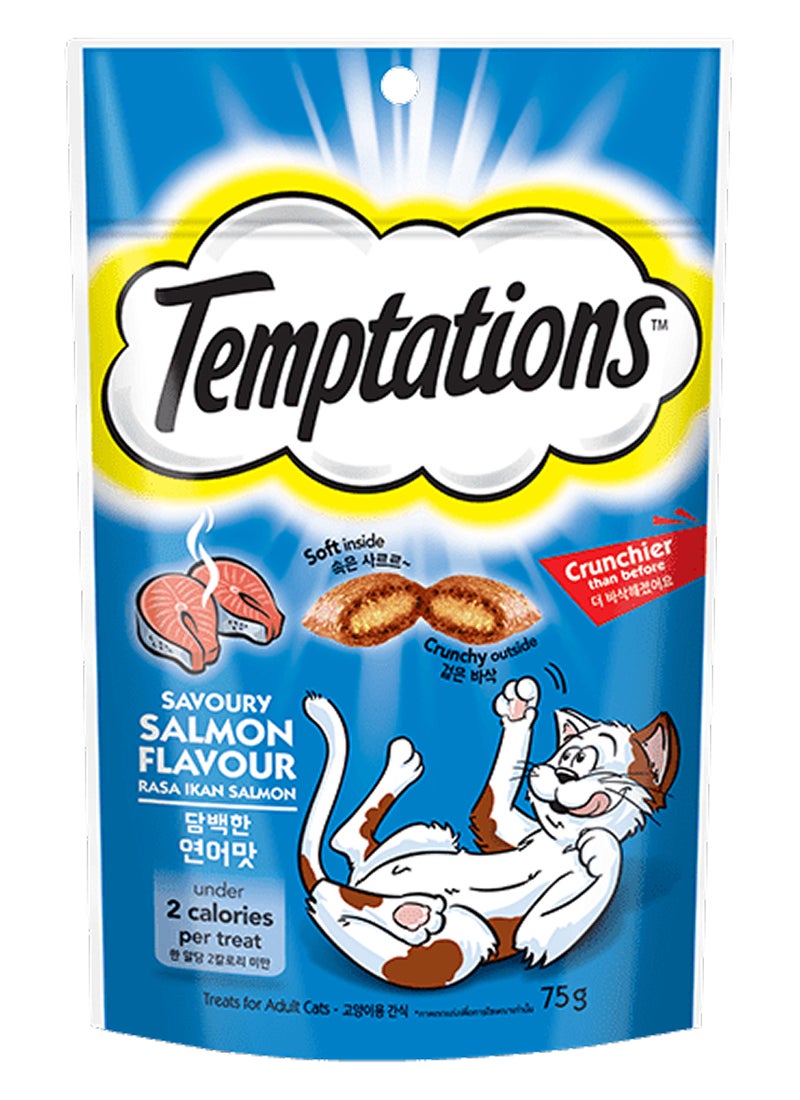 Temptations Cat Food Savoury Salmon Flavour 75g  - Image 1