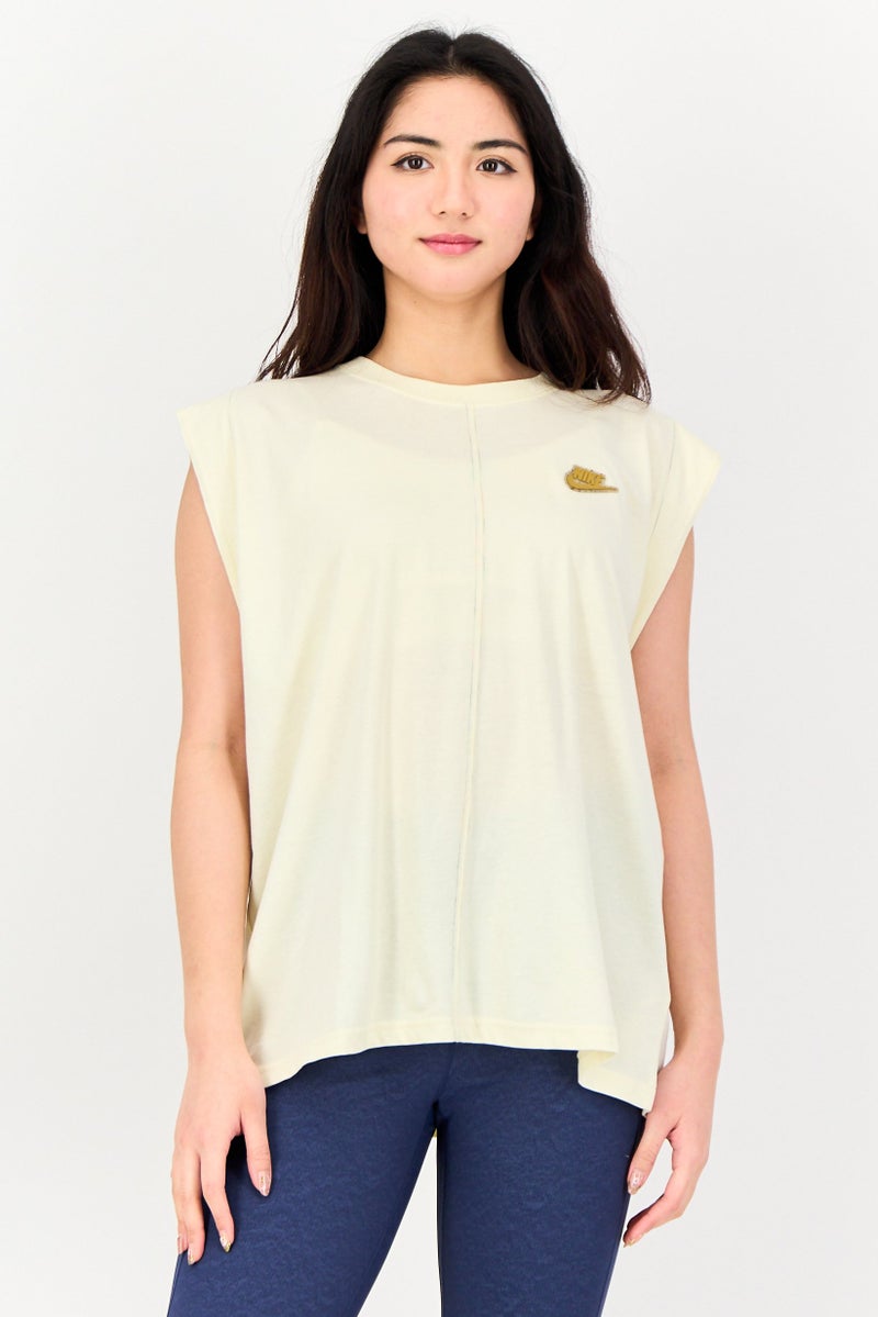 Nike Women Sportswear Fit Sleeveless Outdoor Top, Light Yellow - Image 1