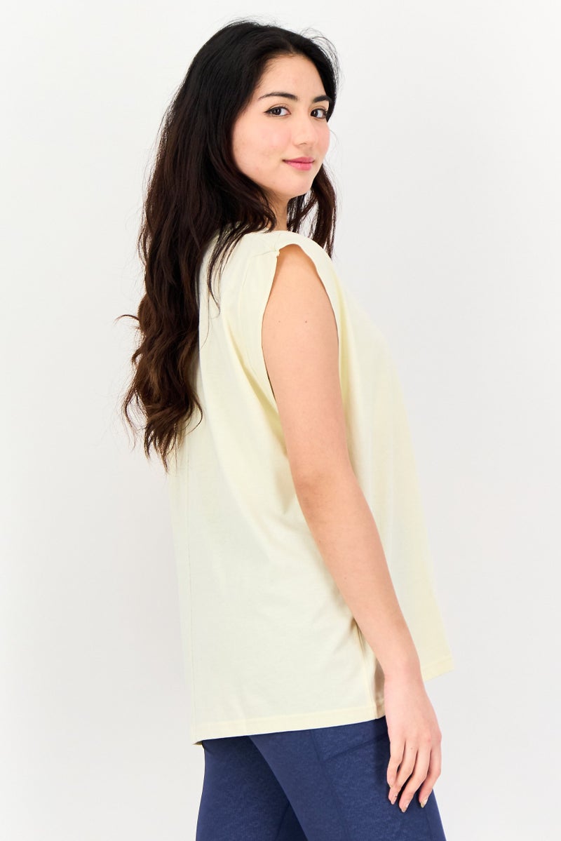 Nike Women Sportswear Fit Sleeveless Outdoor Top, Light Yellow - Image 2