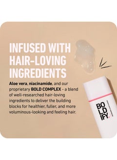 Boldify Boldify Leave In Conditioner & Heat Protectant - Hair Serum for Blow Dry and Styling, Nourishing Leave In Serum for Women & Men - Lightweight Thermal Protection to 450F with Biotin  - Image 5