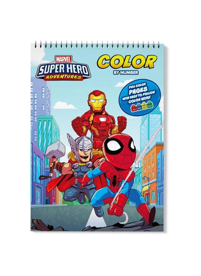 MARVEL - Marvel Color By Numbers Coloring Book - Marvel Superhero Adventures - Image 1