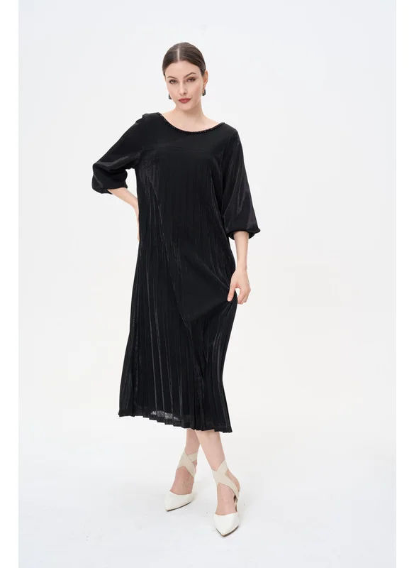 Tenda Pleated dress with shine