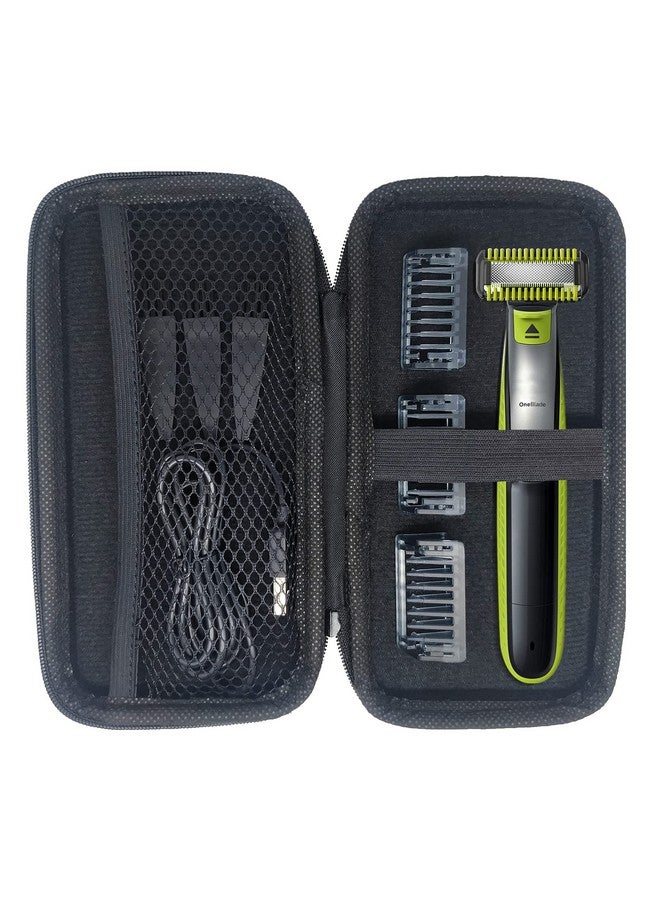 INVODA حافظة ماكينة الحلاقة الكهربائية Nvoda من أجل ماكينة الحلاقة Philips Norelco Oneblade، مقاومة للاستحمام، ماكينة تشذيب شعر الجسم والعناية بها للرجال، صندوق تخزين Eva واقٍ لماكينة الحلاقة - Image 2